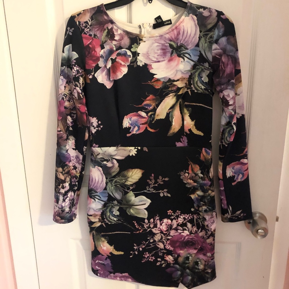 Floral purple colorful dress